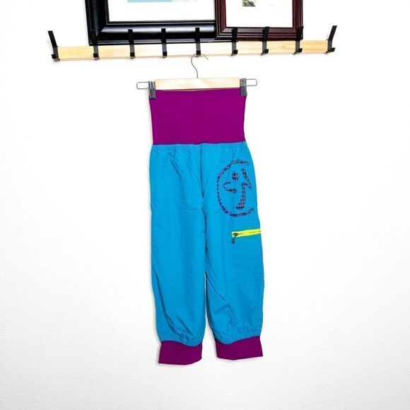 Zumba Wear NWT! Women's Up Down Cargo Capri Pants Lagoon Blue & Purple Size S - Picture 2 of 6